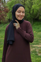 Sona Pliseli Sandy Maxi Elbise - Kahverengi