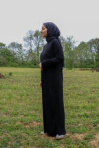Sona Pliseli Sandy Maxi Elbise - Siyah