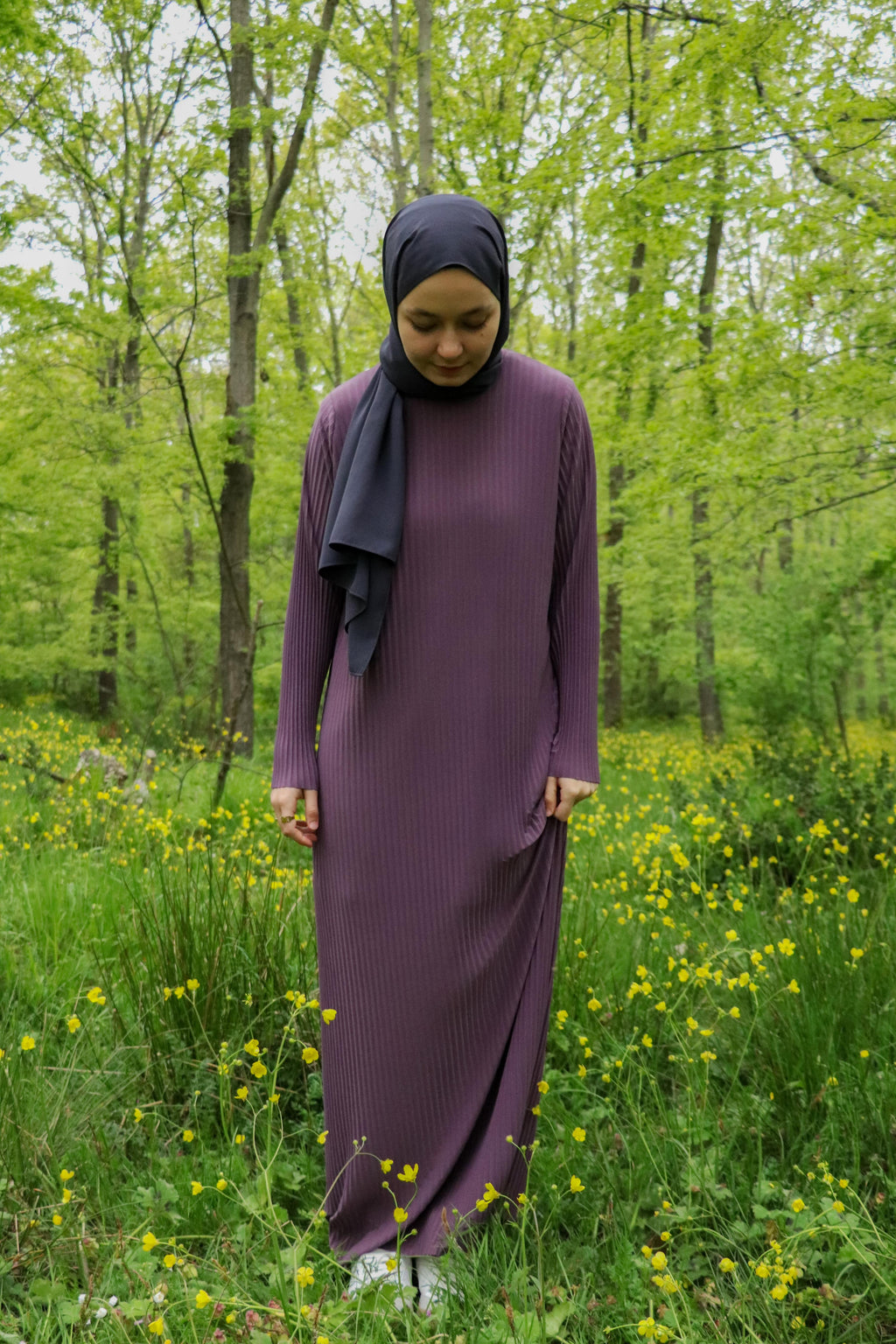 Sona Pliseli Sandy Maxi Elbise - Gül Kurusu