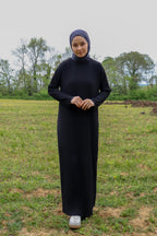 Sona Pliseli Sandy Maxi Elbise - Siyah