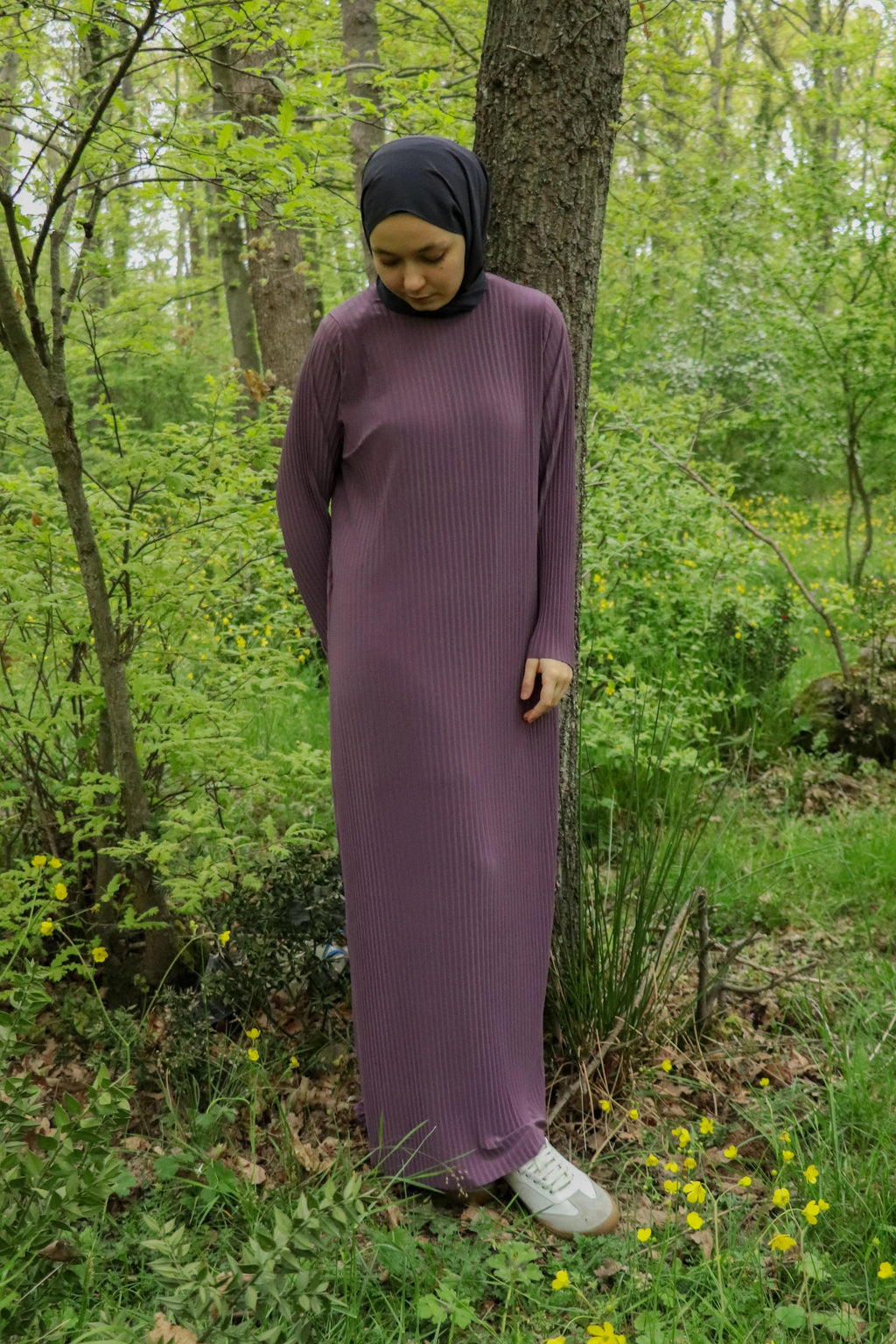 Sona Pliseli Sandy Maxi Elbise - Gül Kurusu