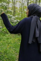 Sona Pliseli Sandy Maxi Elbise - Lacivert