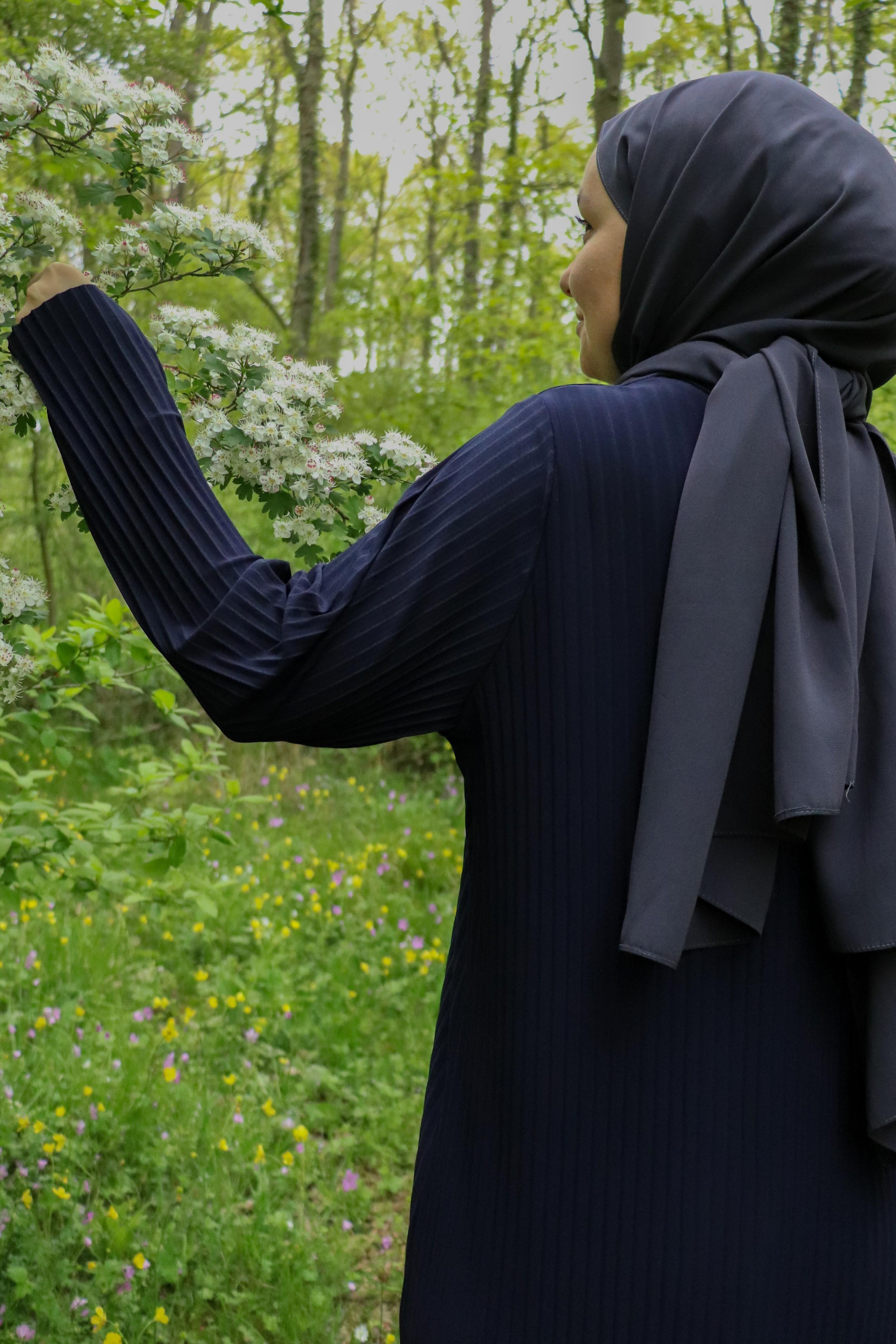 Sona Pliseli Sandy Maxi Elbise - Lacivert