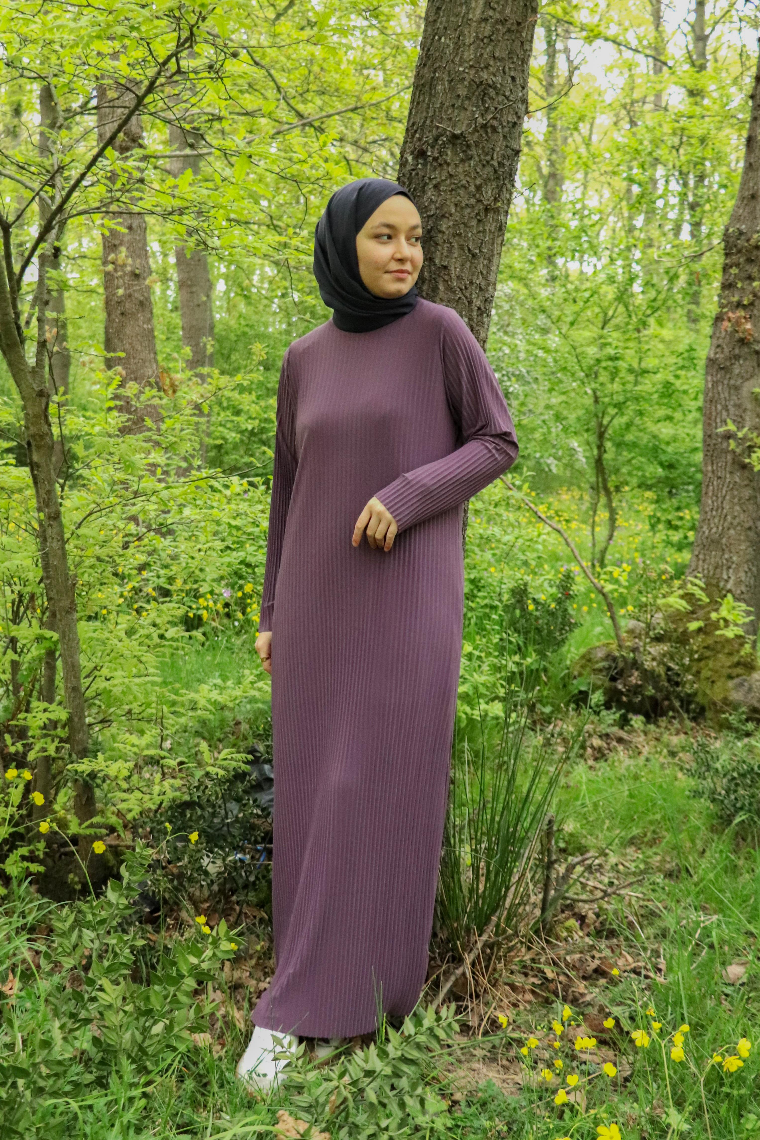 Sona Pliseli Sandy Maxi Elbise - Gül Kurusu