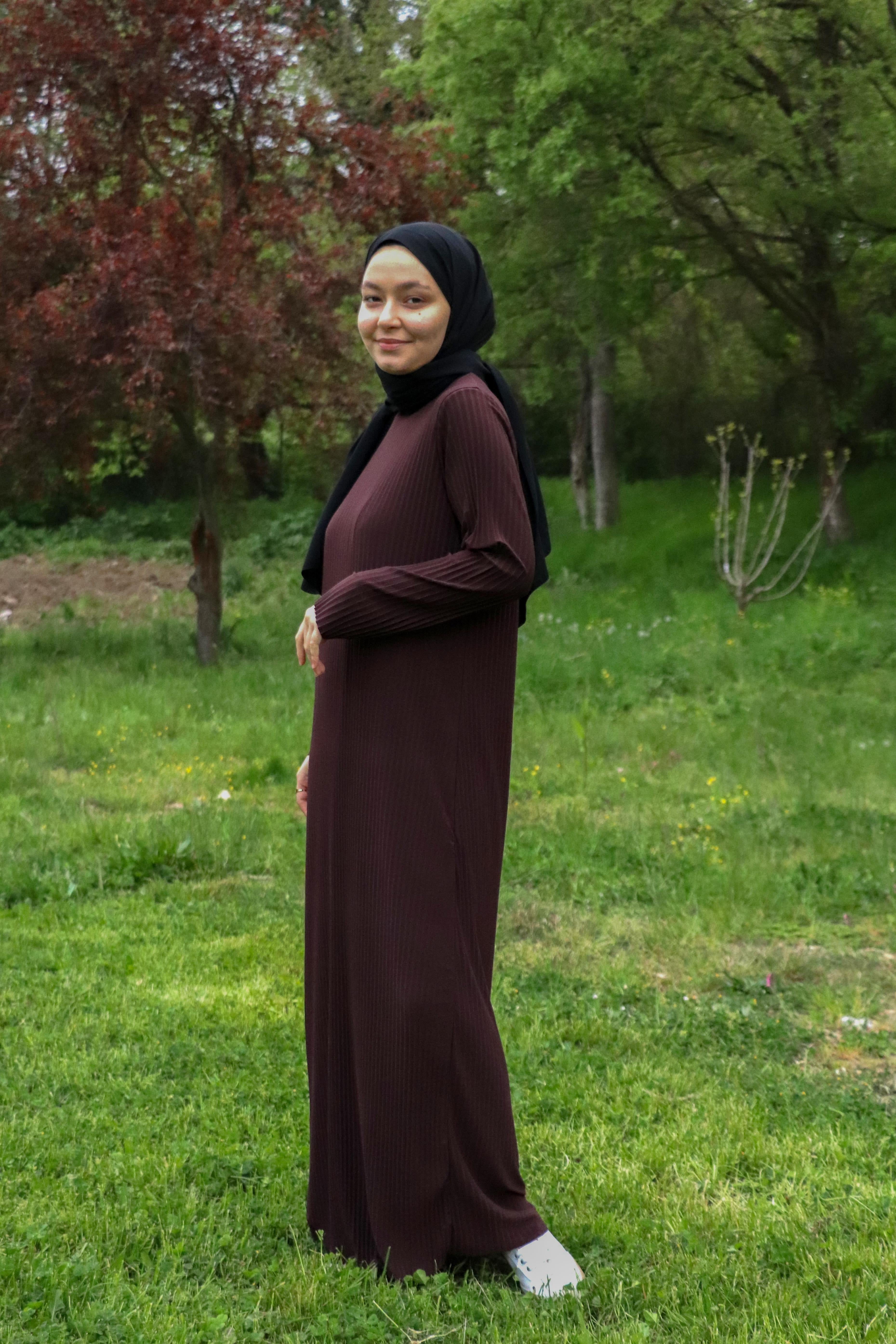 Sona Pliseli Sandy Maxi Elbise - Kahverengi