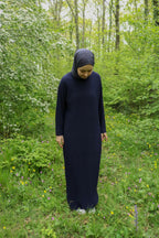 Sona Pliseli Sandy Maxi Elbise - Lacivert