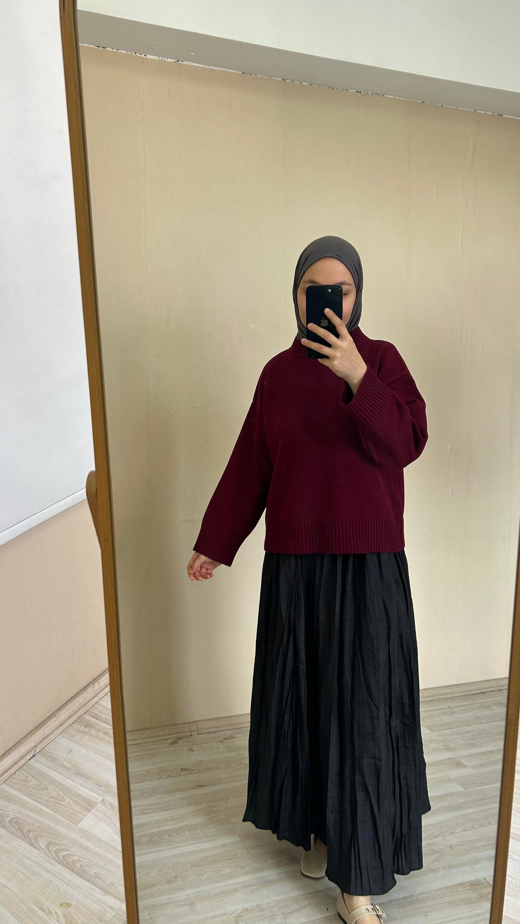 Mara Fitilli Kısa Kazak - Bordo
