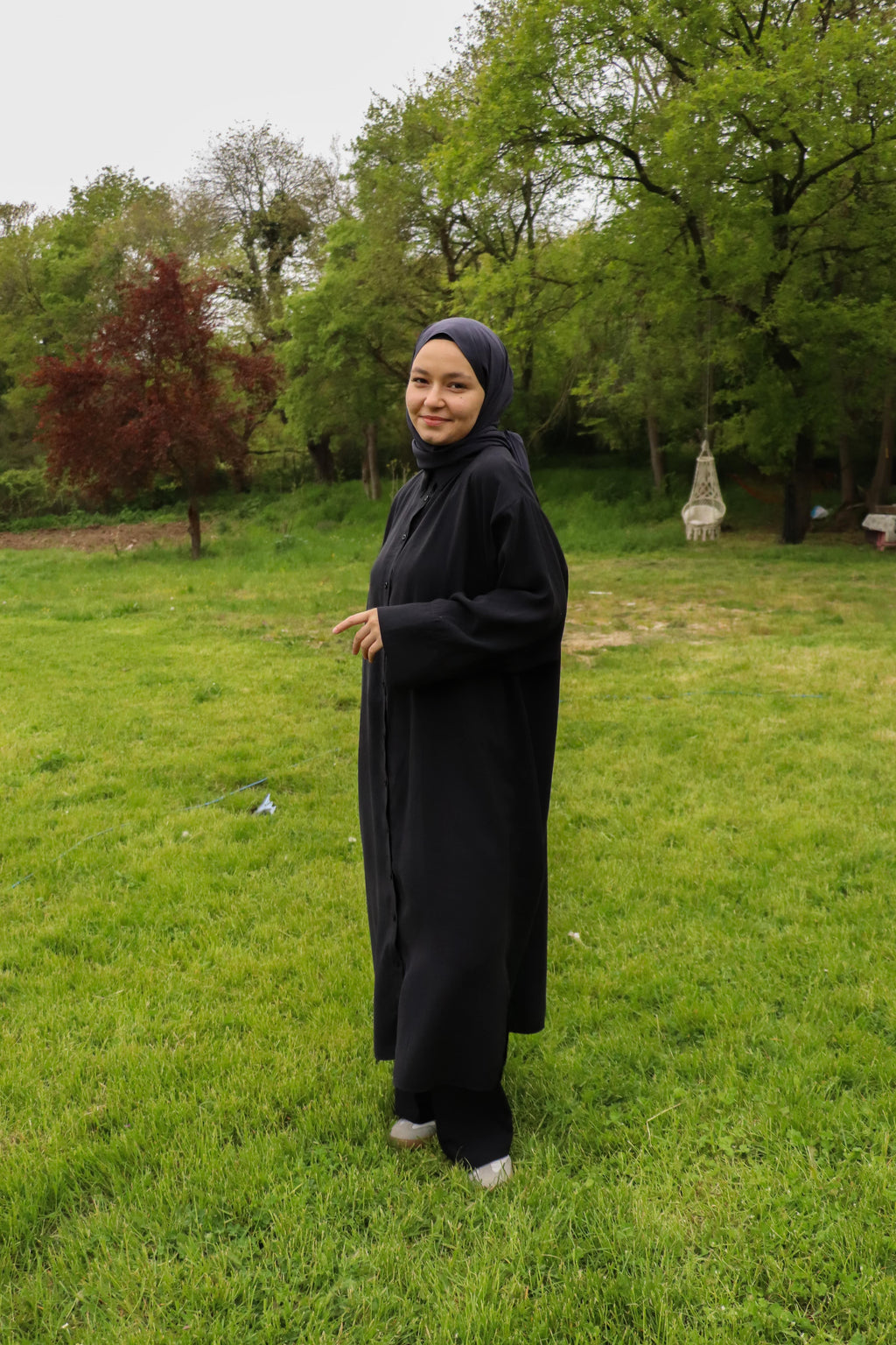 Sela Modal Oversize Panço Gömlek - Siyah