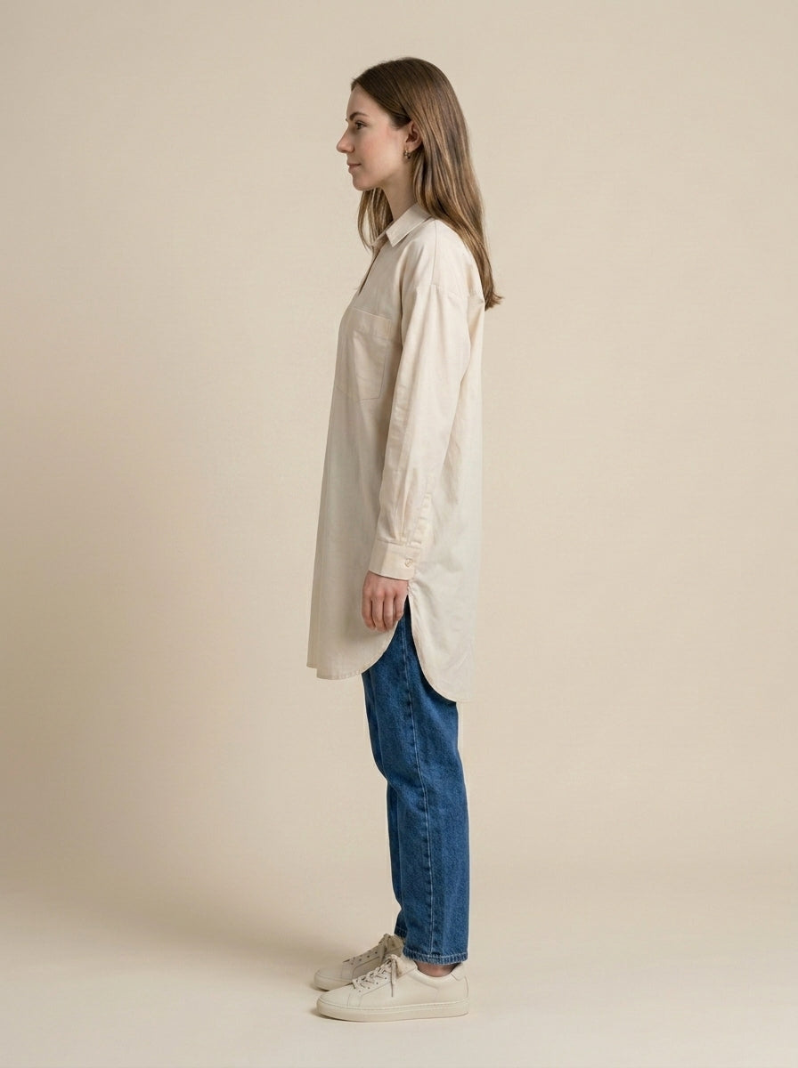Argento Oversize Gömlek - Vizon